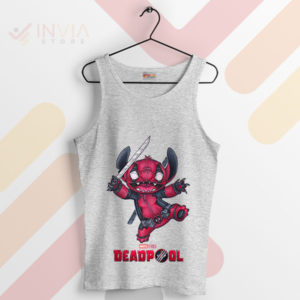 The Mercenary Stitchpool Deadpool Sport Grey Tank Top