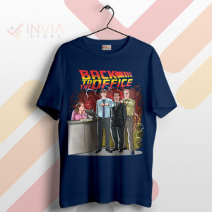The Office Back to the Future Style Navy T-Shirt