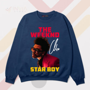 The Weeknd's Starboy Autograph Art Navy Sweatshirt