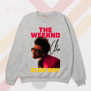The Weeknd's Starboy Autograph Art Sport Grey Sweatshirt