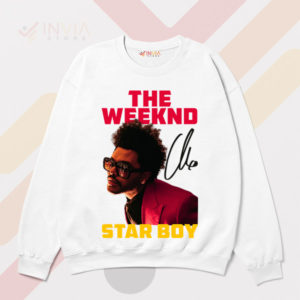 The Weeknd's Starboy Autograph Art White Sweatshirt