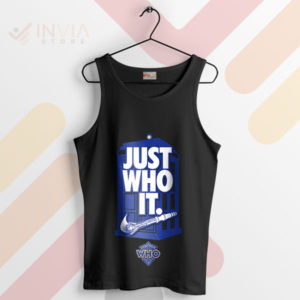 Time Lords TARDIS Nike Just Who It Black Tank Top