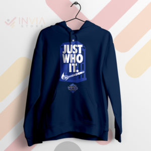 Time Machine TARDIS Nike Just Who It Navy Hoodie