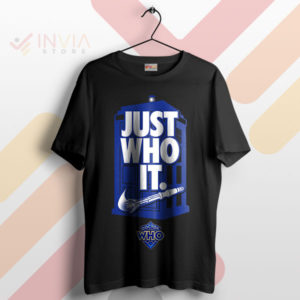 Time-Travel TARDIS Nike Just Who It Black T-Shirt