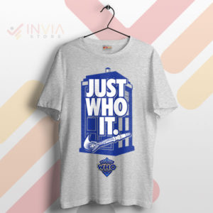 Time-Travel TARDIS Nike Just Who It Sport Grey T-Shirt