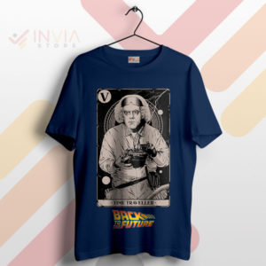 Time Travel with Our Doc Brown Tarot Navy T-Shirt