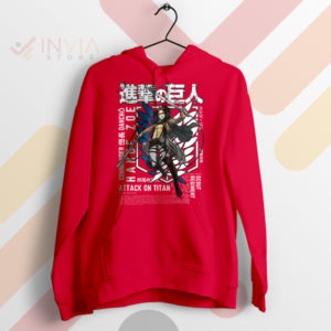 Titan Analysis Hange Zoë AOT Graphic Red Hoodie