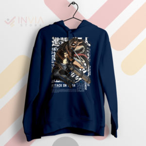 Titan Slayer Spirit Eren Titan Power Navy Hoodie
