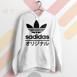 Touch of Sadness Sadidas Meme Adidas White Hoodie