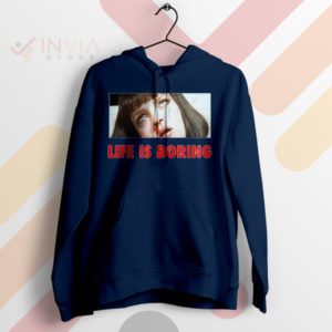 Trending Now Mia Life is Boring Navy Hoodie