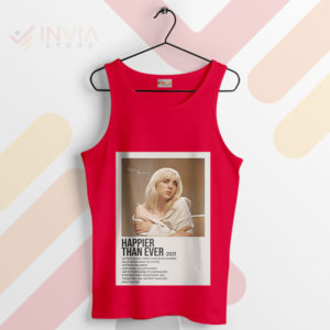 Trendy Happier Than Ever Tracklist Red Tank Top