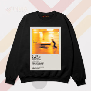 Vintage Blur 1997 Album Cover Graphic Black Sweatshirt