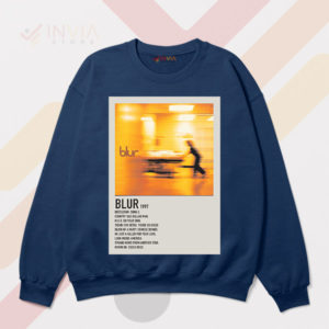 Vintage Blur 1997 Album Cover Graphic Navy Sweatshirt
