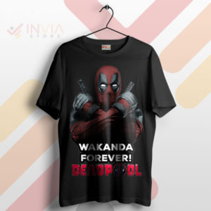 Wade Wilson Salutes Wakanda Deadpool Black T-Shirt