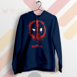 Wade Wilson's Paint Party Deadpool Navy Hoodie