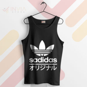 Wear Your Heart Sadidas Meme Adidas Black Tank Top