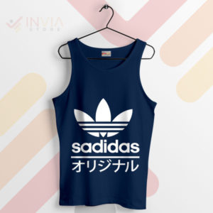 Wear Your Heart Sadidas Meme Adidas Navy Tank Top
