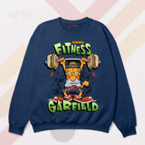 Workout Warrior Fitness Garfield Navy Sweatshirt