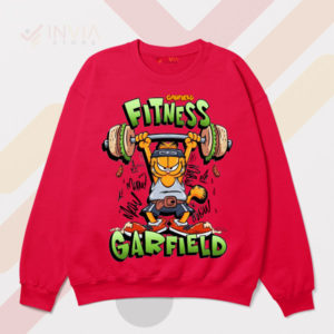Workout Warrior Fitness Garfield Red Sweatshirt