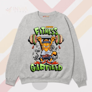 Workout Warrior Fitness Garfield Sport Grey Sweatshirt