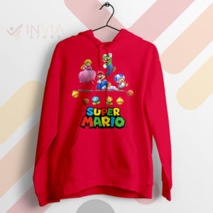 World of Mario Princess And Mushroom Red Hoodie