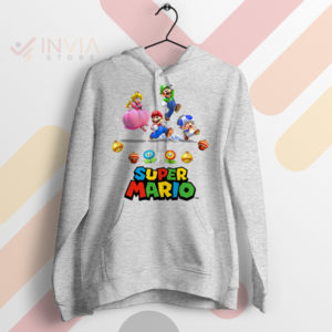 World of Mario Princess And Mushroom Sport Grey Hoodie
