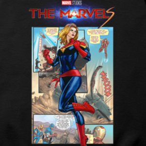 Captain Marvel The Marvels Comic Art Sweatshirt 2