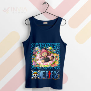 Chibi Champion Chopper One Piece Navy Tank Top