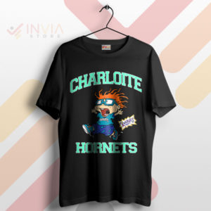 Chuckie Finster Rugrats Joins Hornets Black T-Shirt
