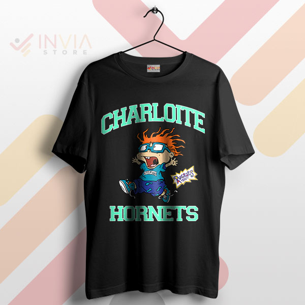 Chuckie Finster Rugrats Joins Hornets Black T-Shirt