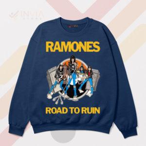 Classic Ramones Roadtrip Rock Paradise Navy Sweatshirt