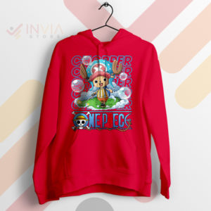Courageous Smile Cute Chopper One Piece Red Hoodie