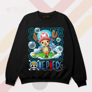 Cute Captain Doctor Chopper One Piece Black Sweatshirt