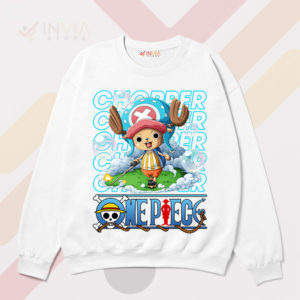 Cute Captain Doctor Chopper One Piece White Sweatshirt