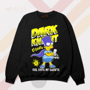 Dark Knight Faces Off Against El Barto Black Sweatshirt
