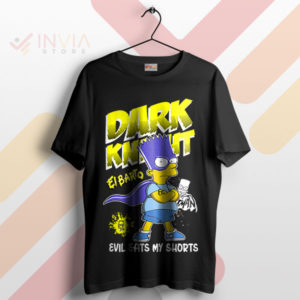 El Barto Strikes Gotham Dark Knight Black T-Shirt