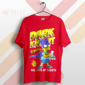El Barto Strikes Gotham Dark Knight Red T-Shirt