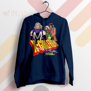 Emotional Tug-of-War Rogue and Gambit Navy Hoodie