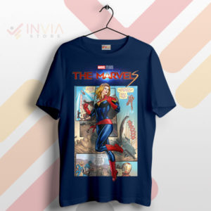 Enter the Marvel Universe Comic Art Navy T-Shirt