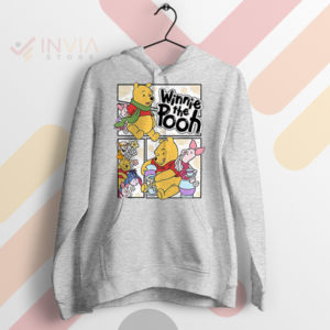 Explore the World of Winnie the Pooh Sport Grey Hoodie