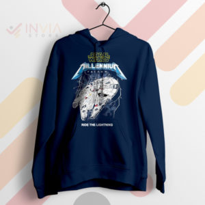 Falcon Soars on the Ride The Lightning Navy Hoodie