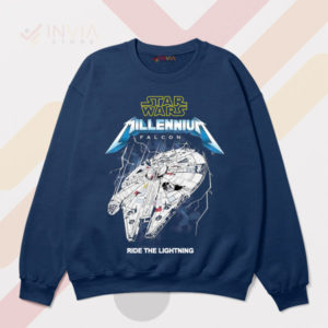 Falcon's Journey on Ride The Lightning Navy Sweatshirt