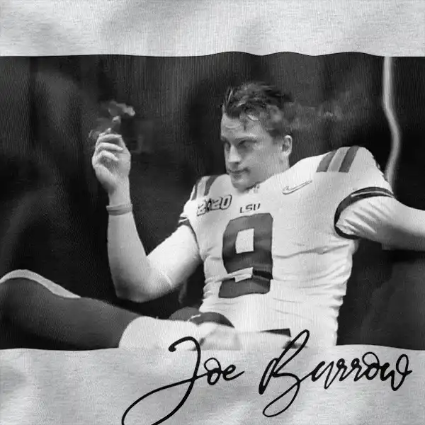 Joe Burrow NFL Cigar Smoke Graphic Merch