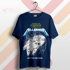 Light Up the Skies Millennium Falcon Navy T-Shirt