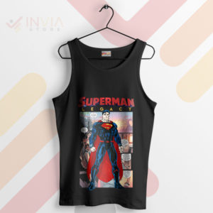 Man of Tomorrow Superman Legacy Art Black Tank Top