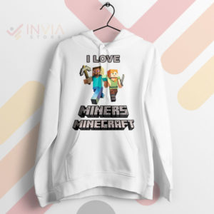 Passion Miners with Minecraft Gear White Hoodie