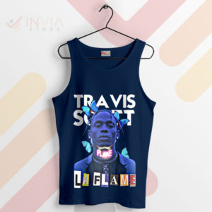Phenomenon Travis Scott La Flame Art Navy Tank Top