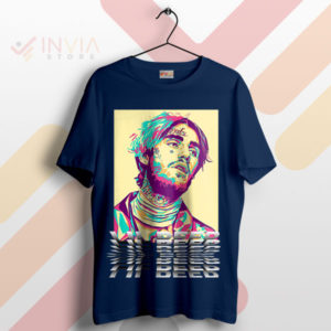 Portraits of Passion Lil Peep Art Merch Navy T-Shirt