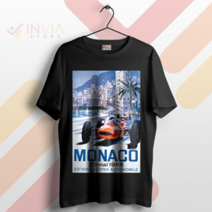 Racing History Monaco F1 Classic 1965 Black T-Shirt