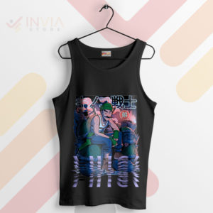 Retro Luigi Green Mushroom Brother Black Tank Top